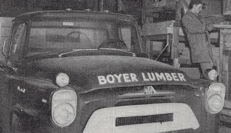 Boyer lumber branded truck from 1923 - the year that Boyer Fence and Deck became a family-named business.